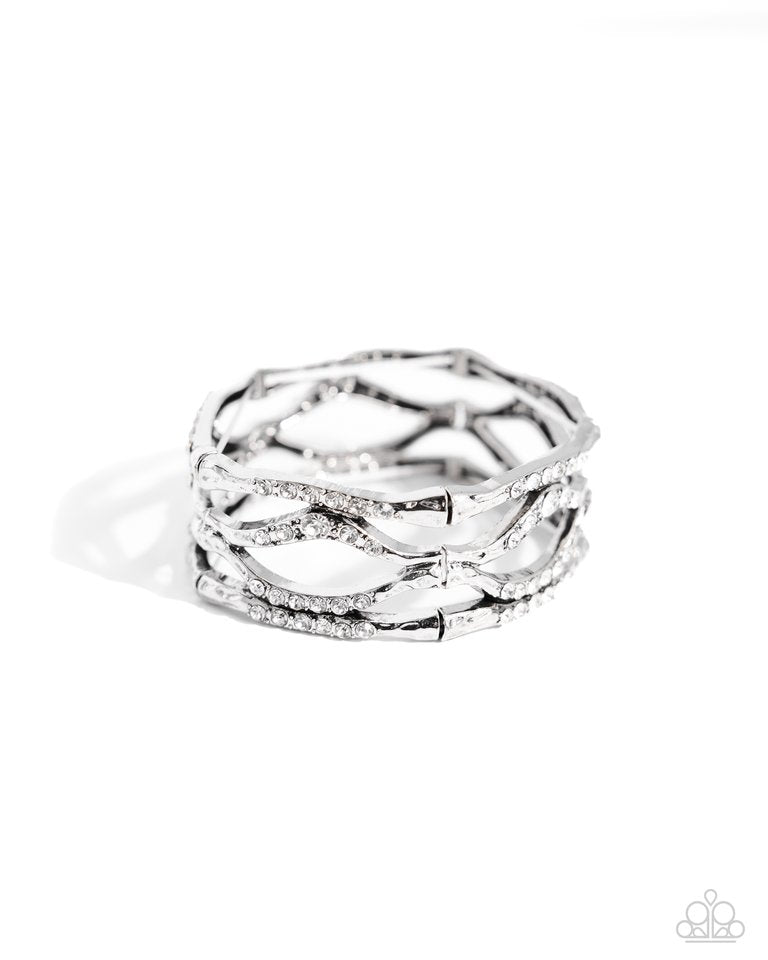 Cross Country - White - Paparazzi Bracelet Image