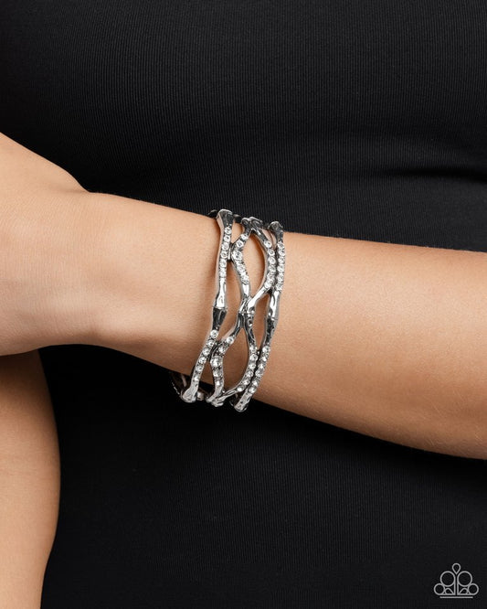 Cross Country - White - Paparazzi Bracelet Image