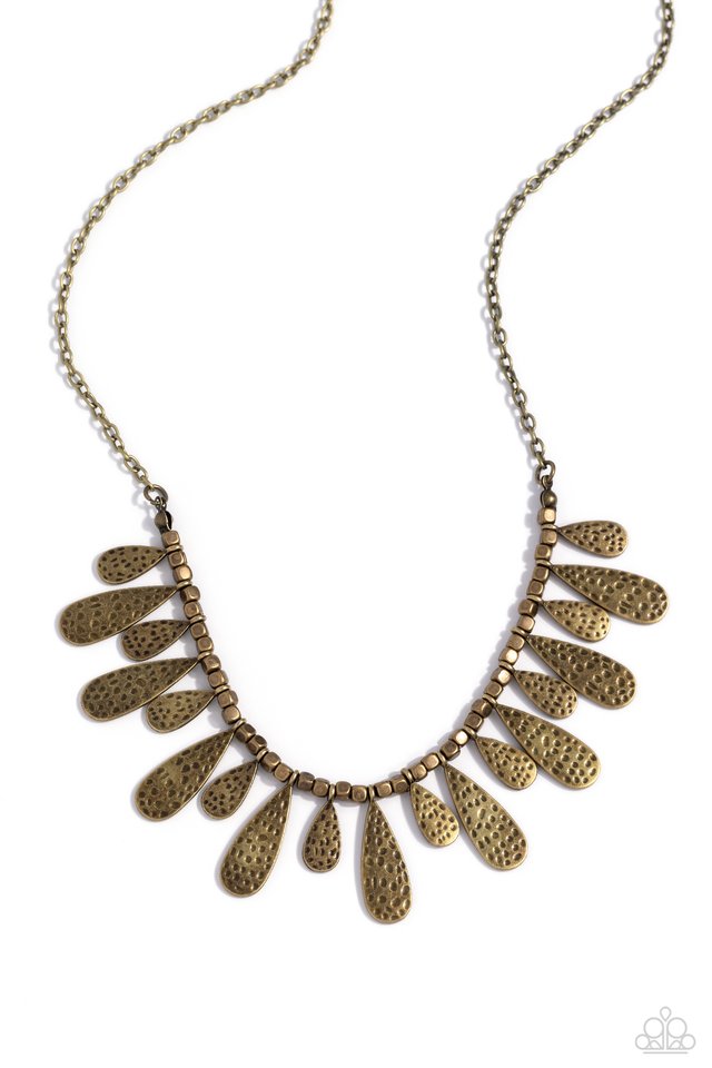 Compelling Confetti - Brass - Paparazzi Necklace Image