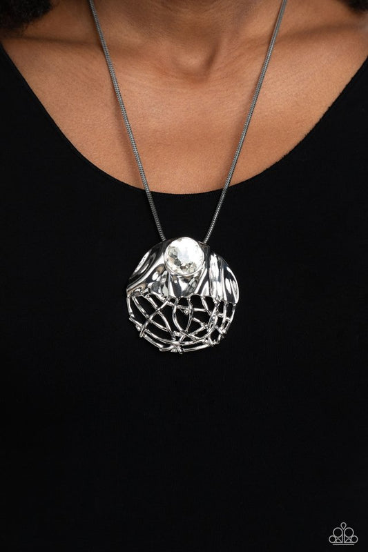 Lush Lattice - White - Paparazzi Necklace Image
