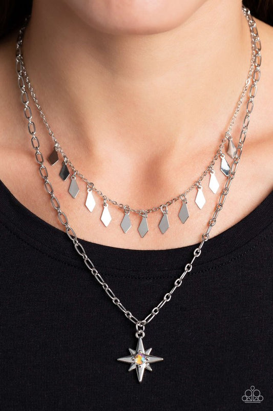 The Second Star To The LIGHT - Orange - Paparazzi Necklace Image