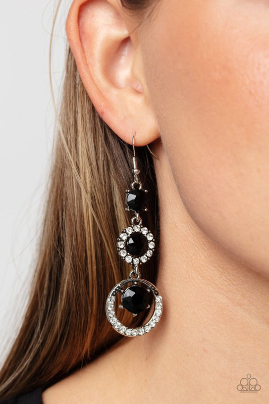 Enchanting Effulgence - Black - Paparazzi Earring Image
