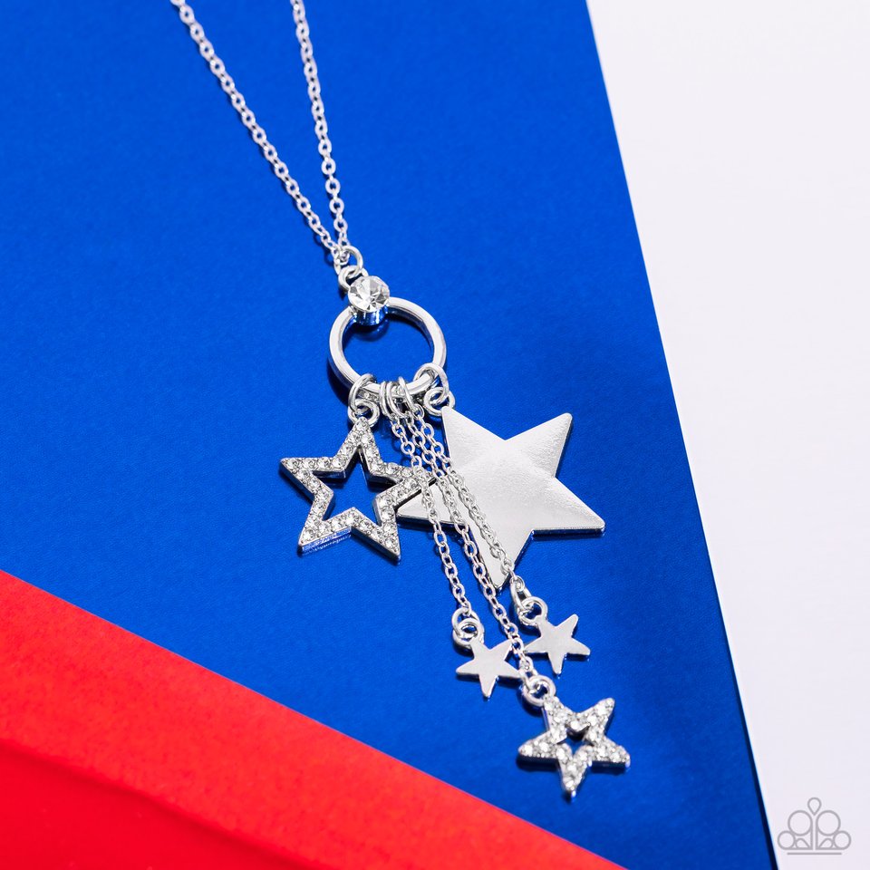 Starry Statutes - White - Paparazzi Necklace Image