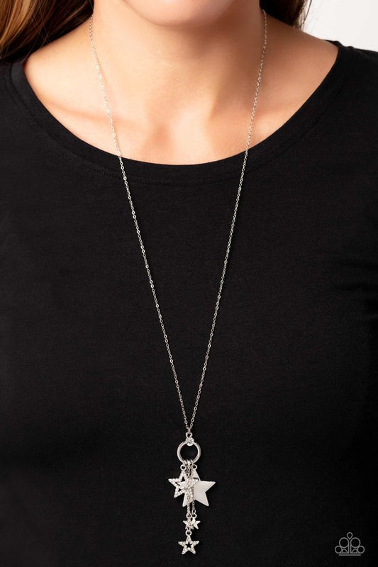 Starry Statutes - White - Paparazzi Necklace Image