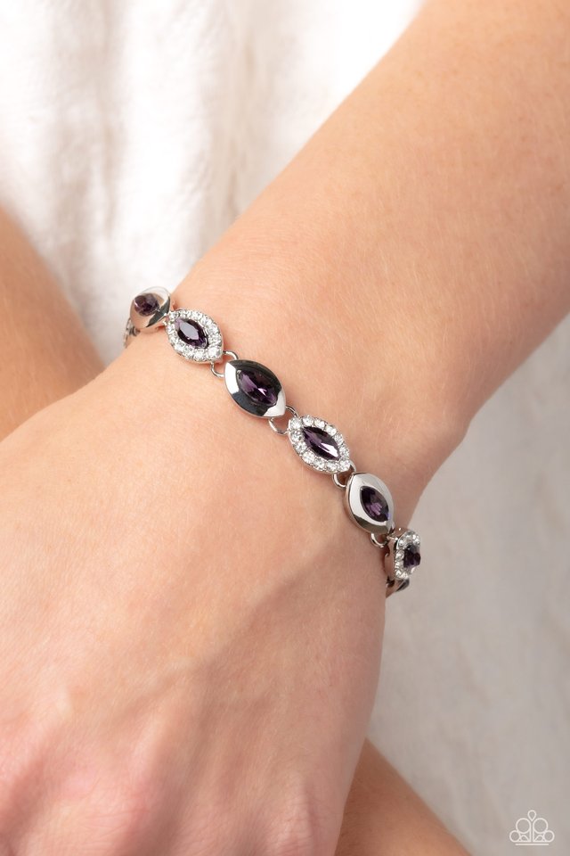Some Serious Sparkle - Purple - Paparazzi Bracelet Image