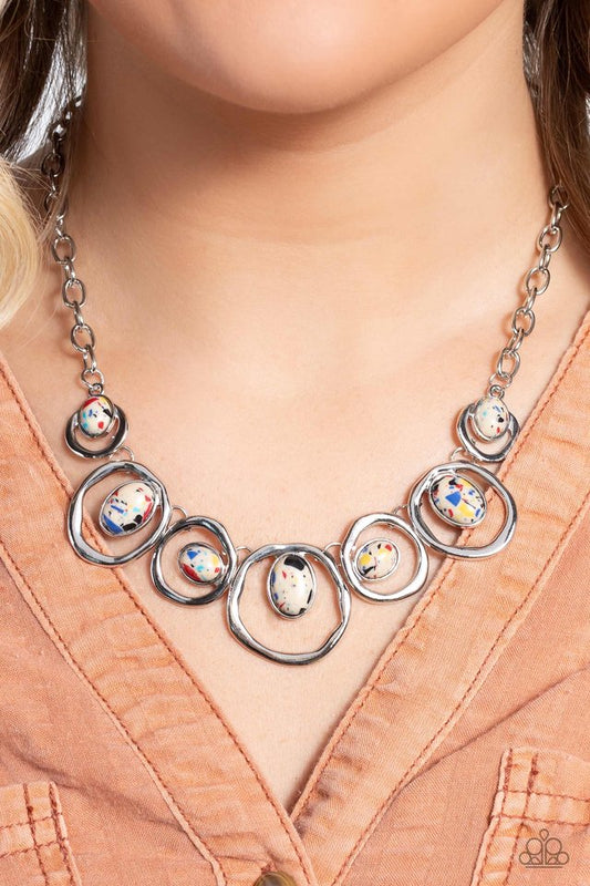 Marble Medley - Yellow - Paparazzi Necklace Image