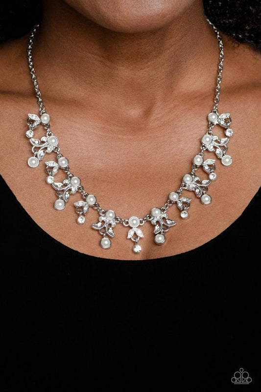 Garden Princess - White - Paparazzi Necklace Image