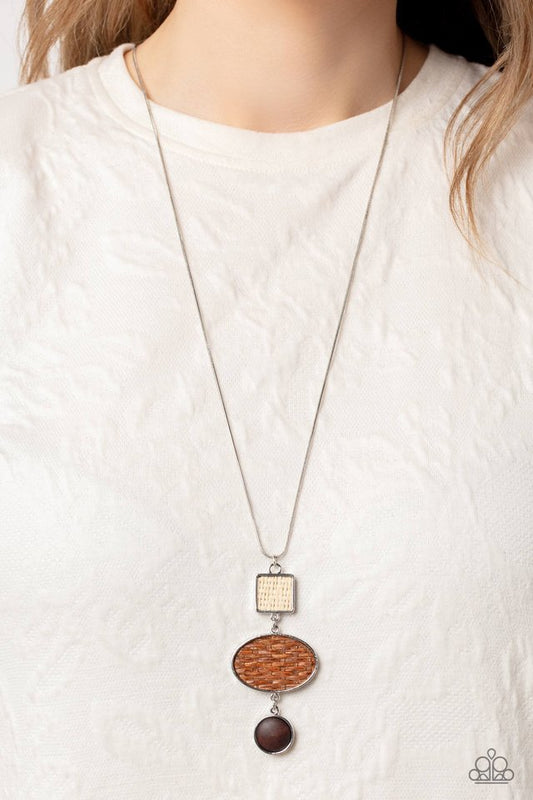Walk the TWINE - Brown - Paparazzi Necklace Image