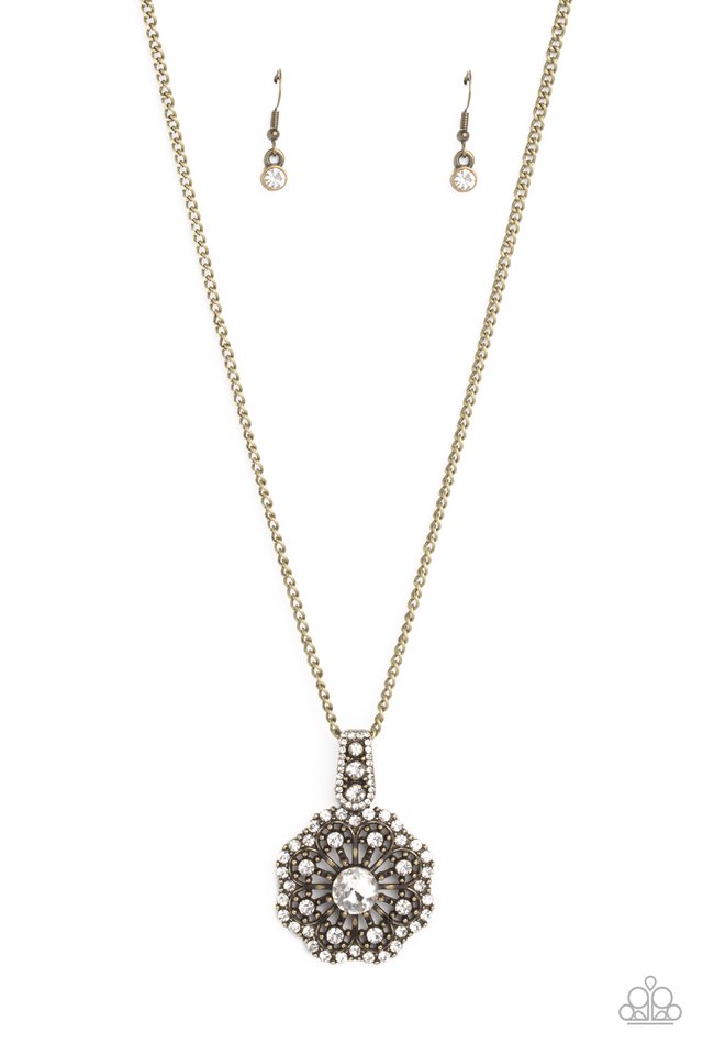 Bewitching Brilliance - Brass - Paparazzi Necklace Image