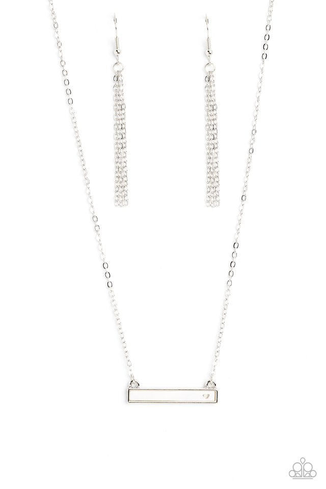 Devoted Darling - White - Paparazzi Necklace Image