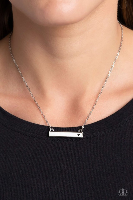Devoted Darling - White - Paparazzi Necklace Image