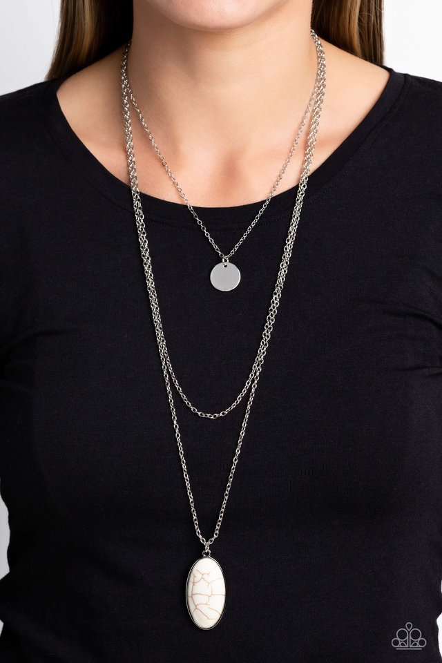 Perennial Phenomena - White - Paparazzi Necklace Image