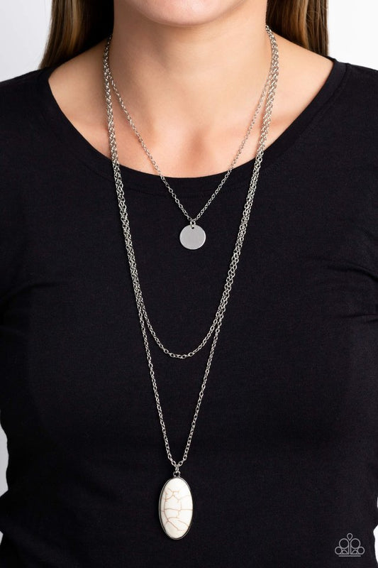 Perennial Phenomena - White - Paparazzi Necklace Image