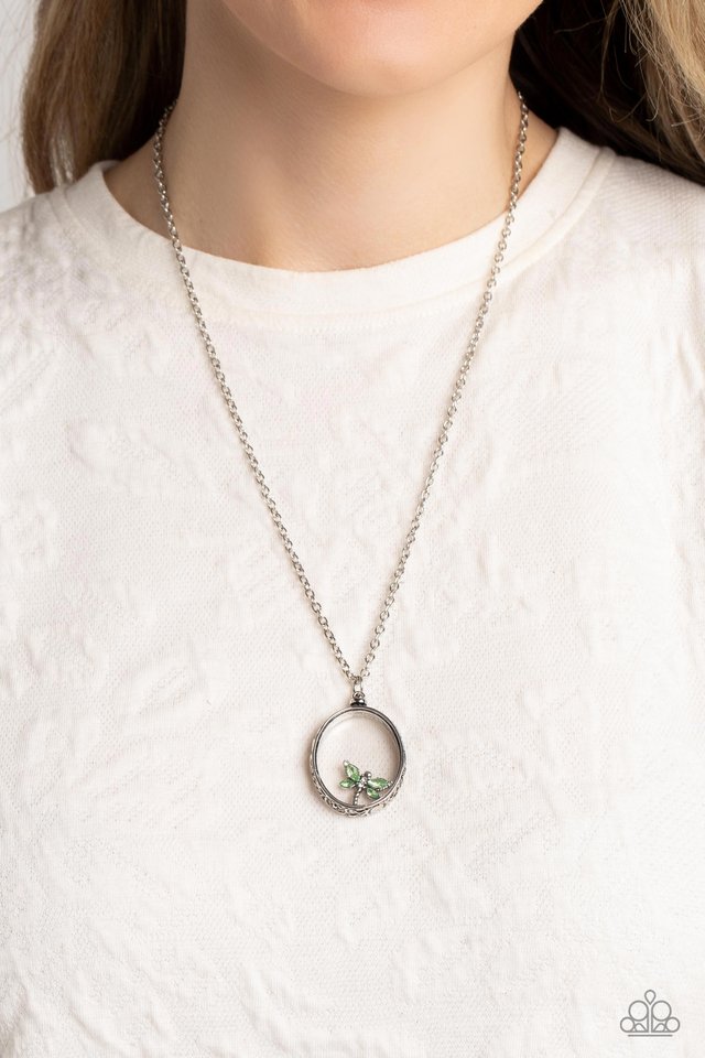 Dynamic Dragonfly - Green - Paparazzi Necklace Image
