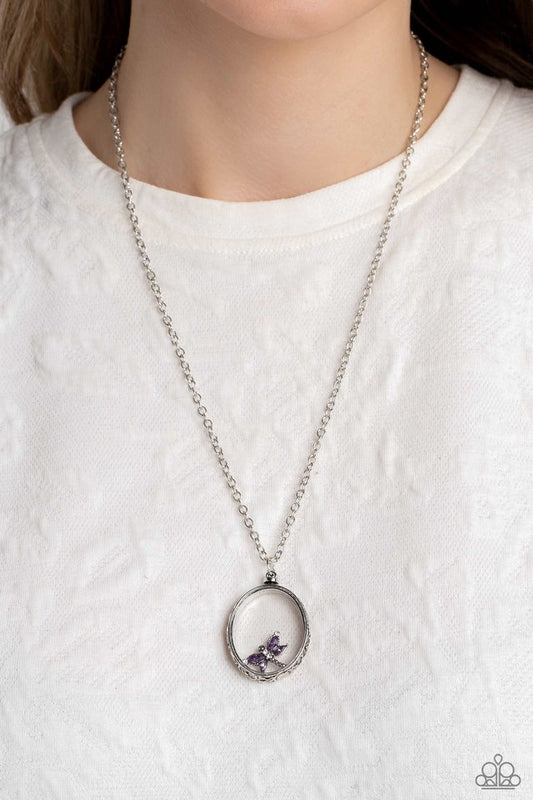 Dynamic Dragonfly - Purple - Paparazzi Necklace Image