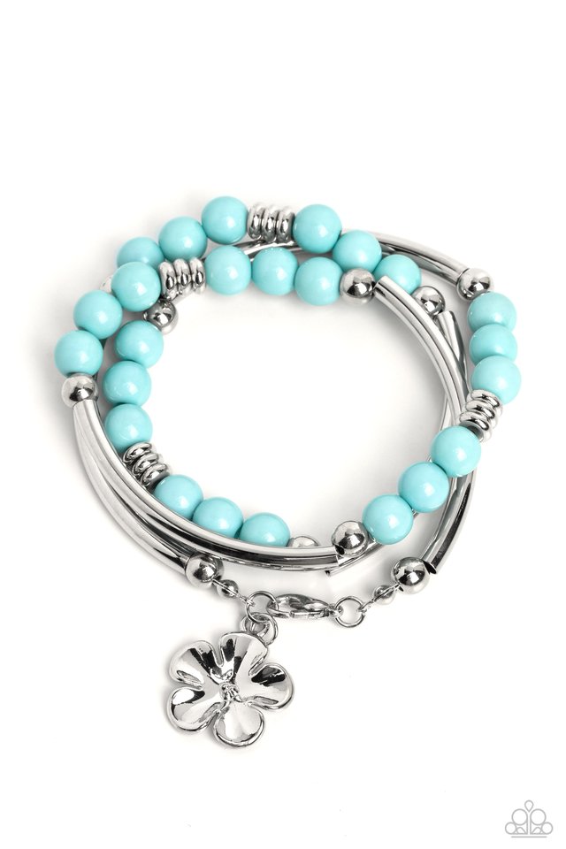 Off the WRAP - Blue - Paparazzi Bracelet Image