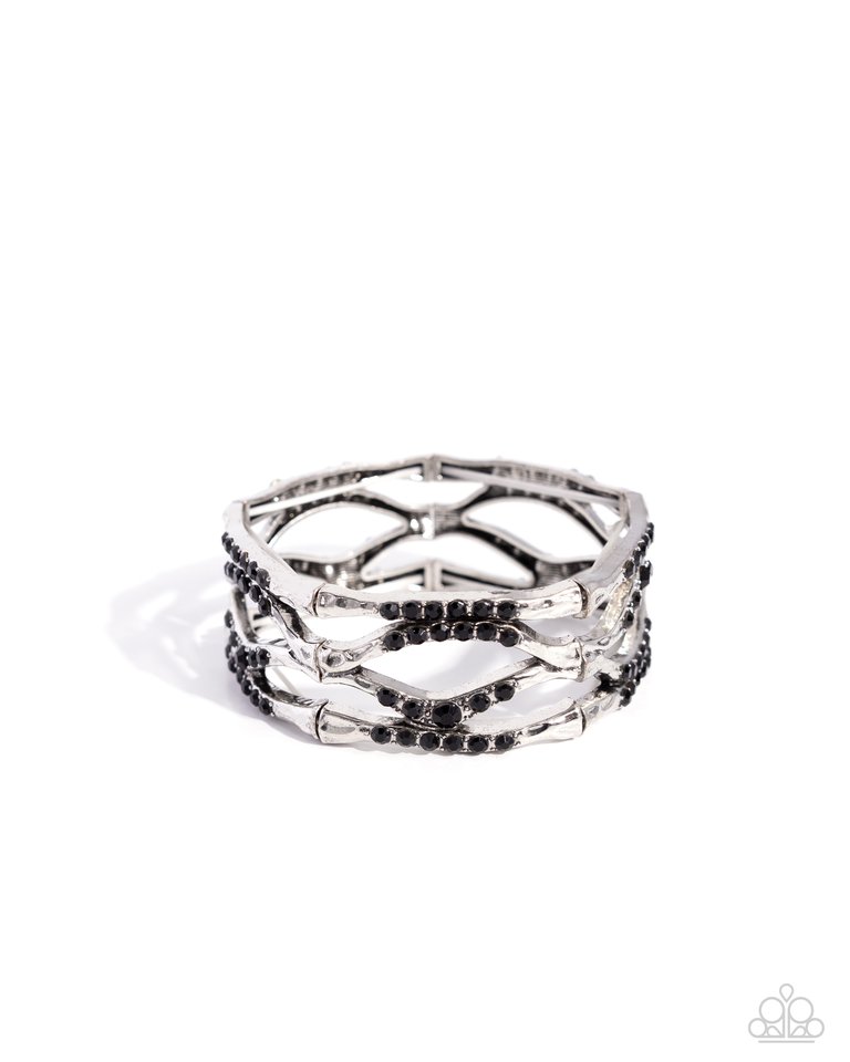 Cross Country - Black - Paparazzi Bracelet Image