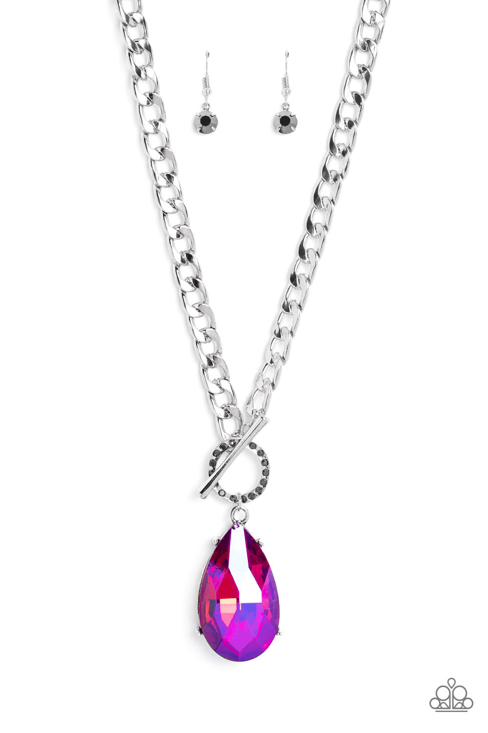 Paparazzi Necklace ~ Edgy Exaggeration - Pink