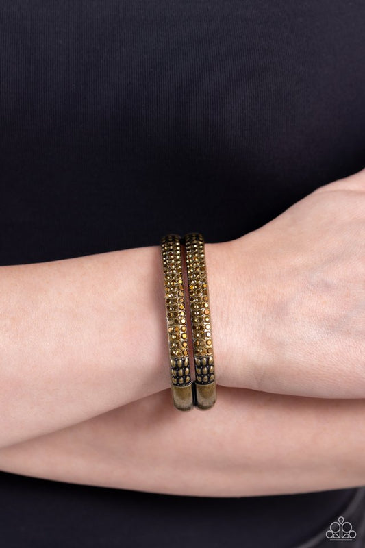 STACKED Up - Brass - Paparazzi Bracelet Image