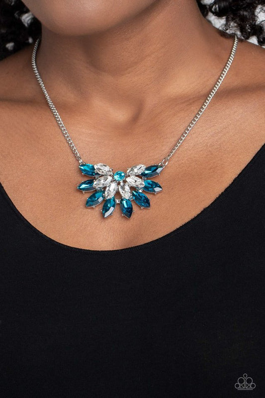 Frosted Florescence - Blue - Paparazzi Necklace Image