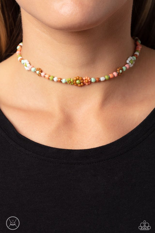 Flower Child Flair - Multi GR/MT - Paparazzi Necklace Image