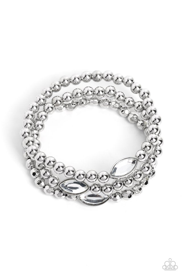 Twinkling Team - White - Paparazzi Bracelet Image