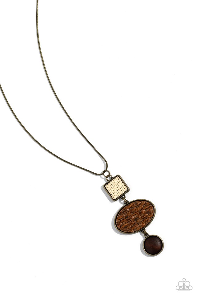 Walk the TWINE - Brass - Paparazzi Necklace Image