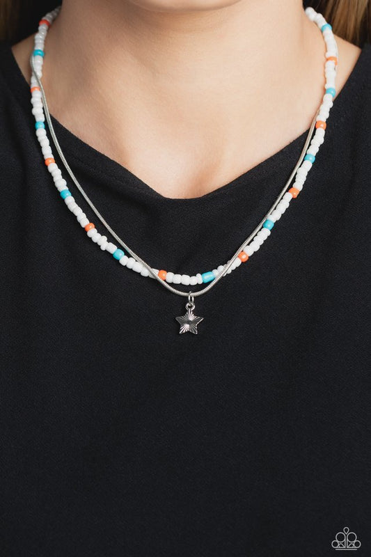 Starry Serendipity - White - Paparazzi Necklace Image