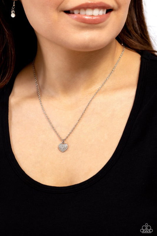 Goin Courtin - White - Paparazzi Necklace Image