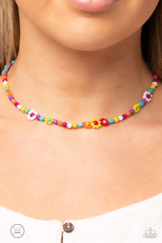 Flower Child Flair - Multi BL/MT - Paparazzi Necklace Image