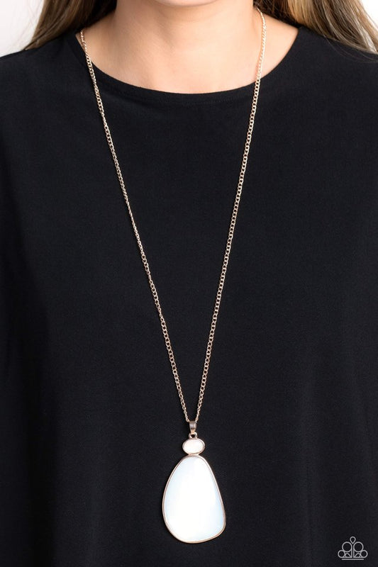 Geometric Glow - Rose Gold - Paparazzi Necklace Image