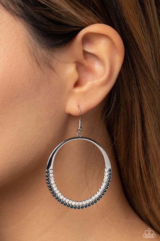Material PEARL - Blue - Paparazzi Earring Image