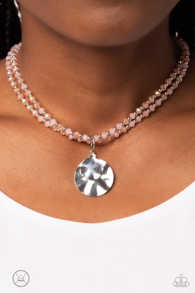 Compacted Cosmos - Pink - Paparazzi Necklace Image