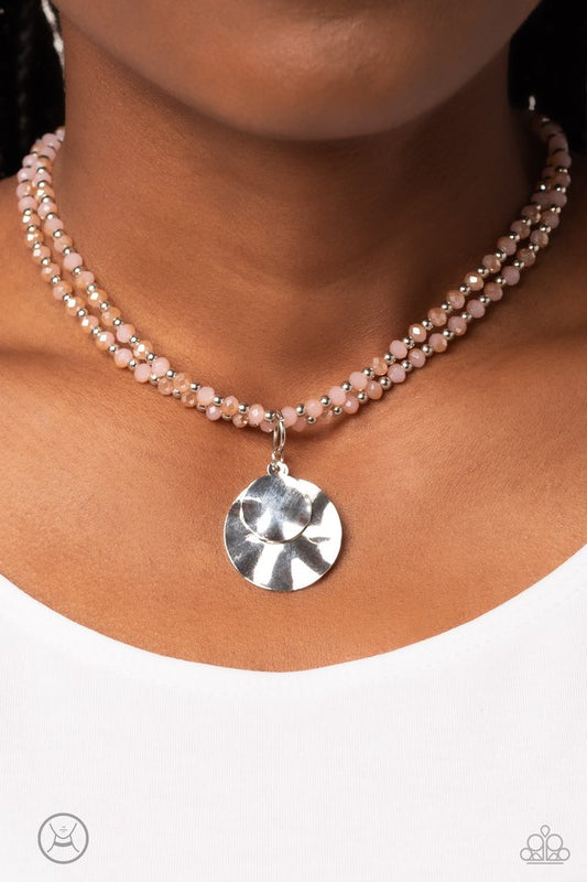 Compacted Cosmos - Pink - Paparazzi Necklace Image