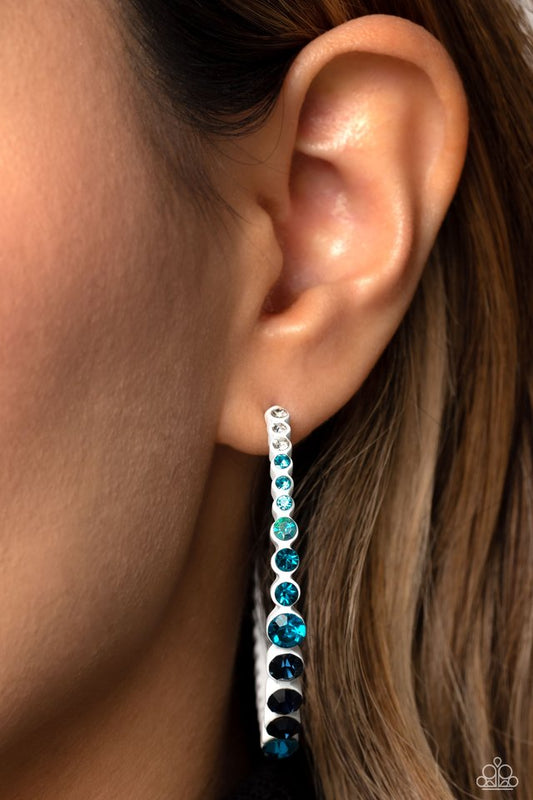 Gossip CURL - Blue - Paparazzi Earring Image