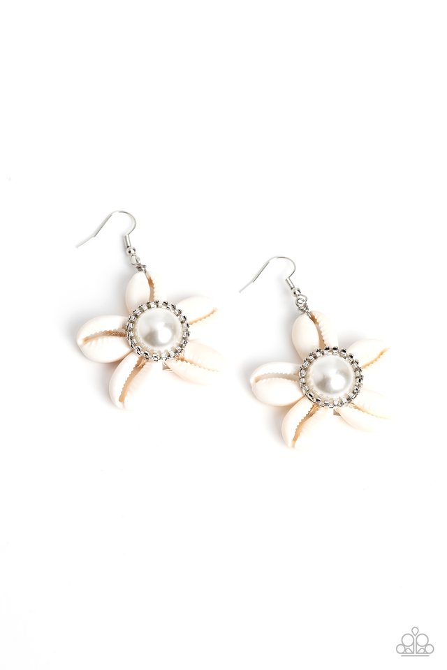 Say SEAS - White - Paparazzi Earring Image