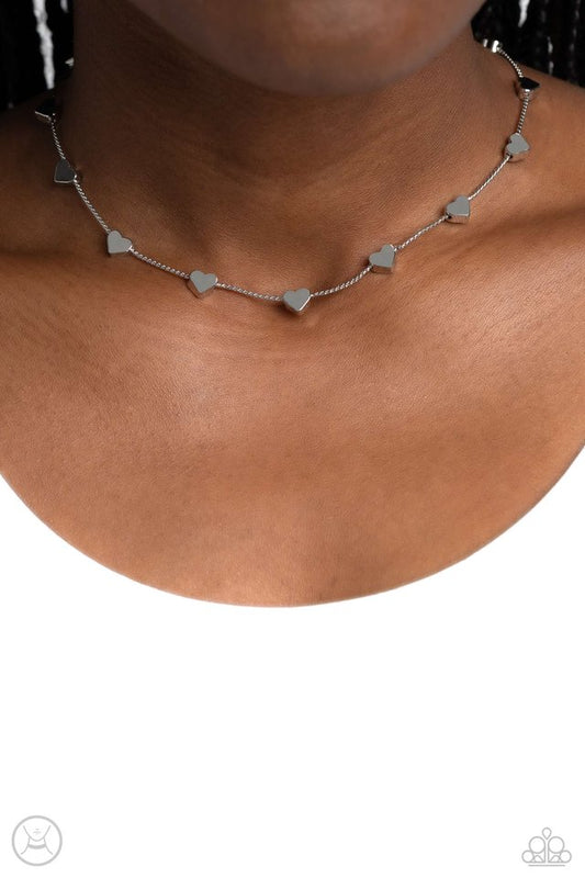 Public Display of Affection - Silver - Paparazzi Necklace Image