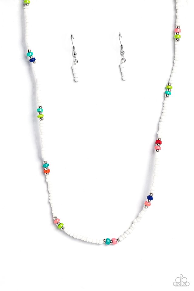 Tis the SEA-SUN - White - Paparazzi Necklace Image