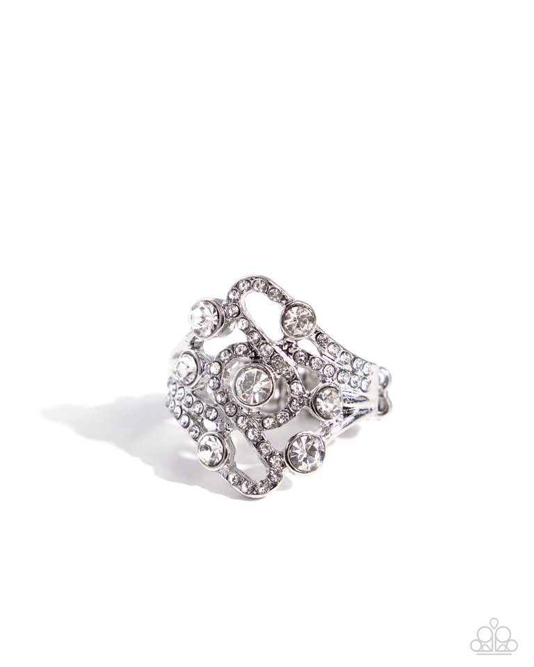 High-Class Honor - White - Paparazzi Ring Image