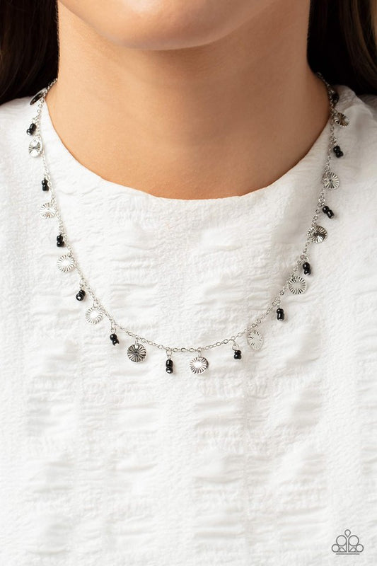 Sand Dollar Sass - Black - Paparazzi Necklace Image