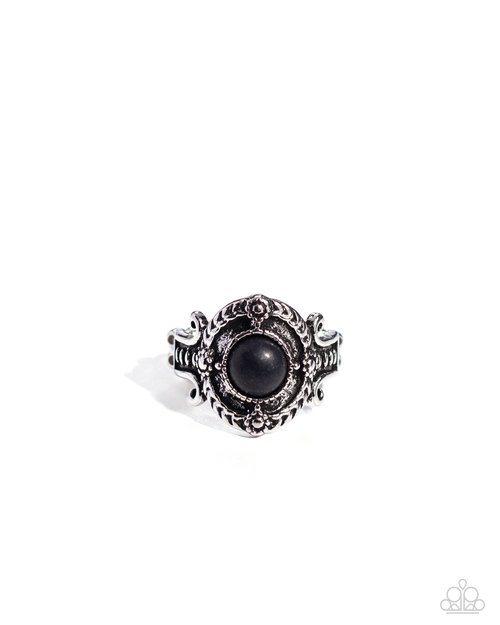 A STAMPED Out Performance - Black - Paparazzi Ring Image