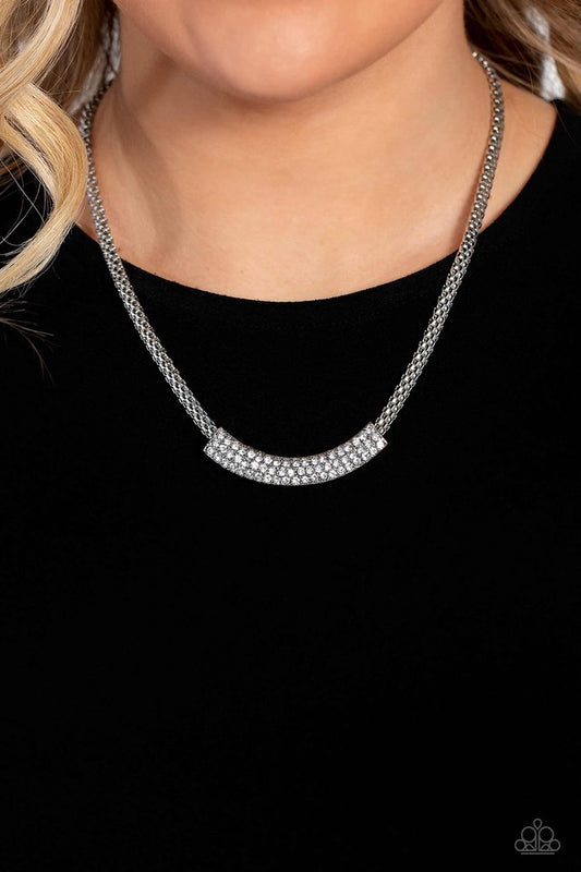 Swing Dance Dream - White - Paparazzi Necklace Image
