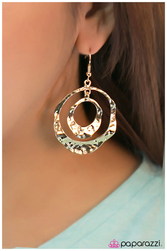 Paparazzi Earring ~ A New Dawn  - Gold