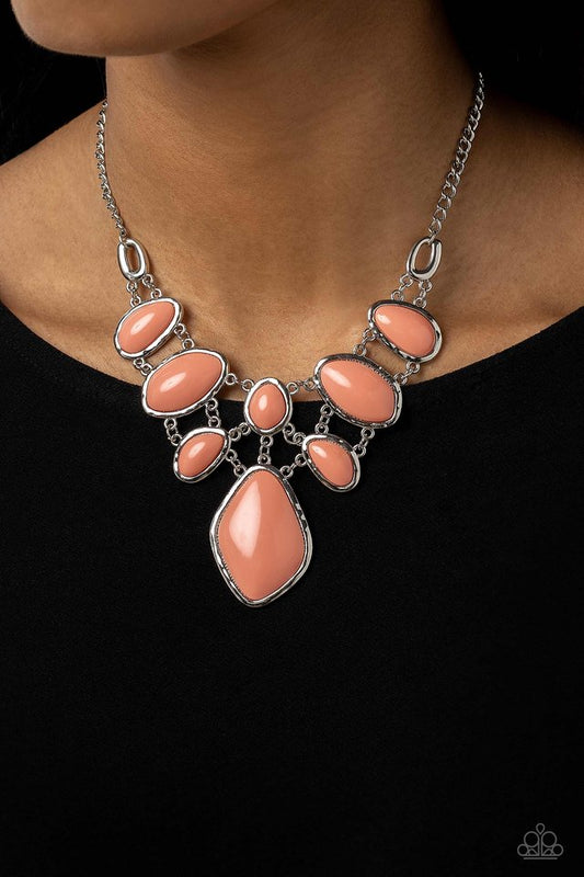 Dreamily Decked Out - Orange - Paparazzi Necklace Image