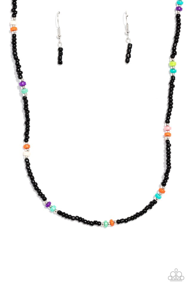 Tis the SEA-SUN - Black - Paparazzi Necklace Image