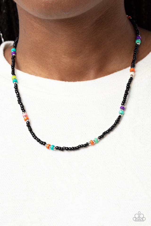 Tis the SEA-SUN - Black - Paparazzi Necklace Image