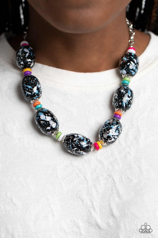 No Laughing SPLATTER - Multi - Paparazzi Necklace Image
