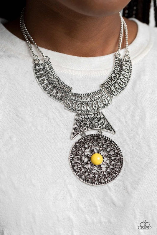 Fetching Filigree - Yellow - Paparazzi Necklace Image