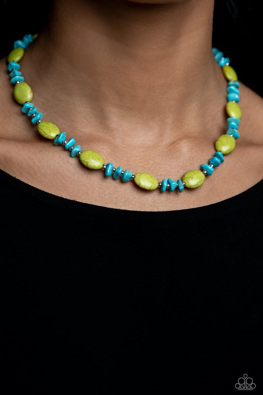 Stone Age Showcase - Green - Paparazzi Necklace Image