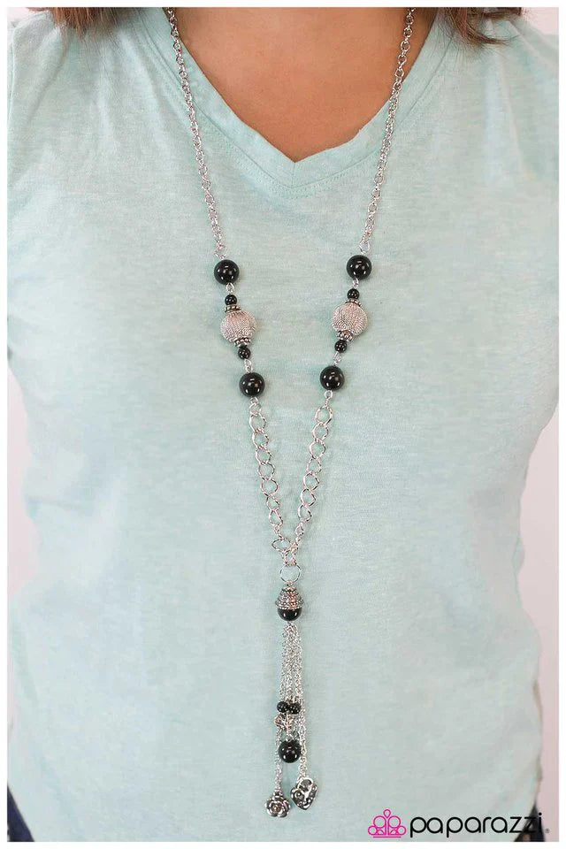 Paparazzi Necklace ~ Love Was Made For Me And You - Black
